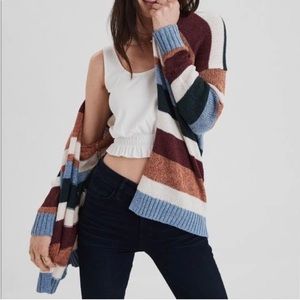 American Eagle Striped Cardigan